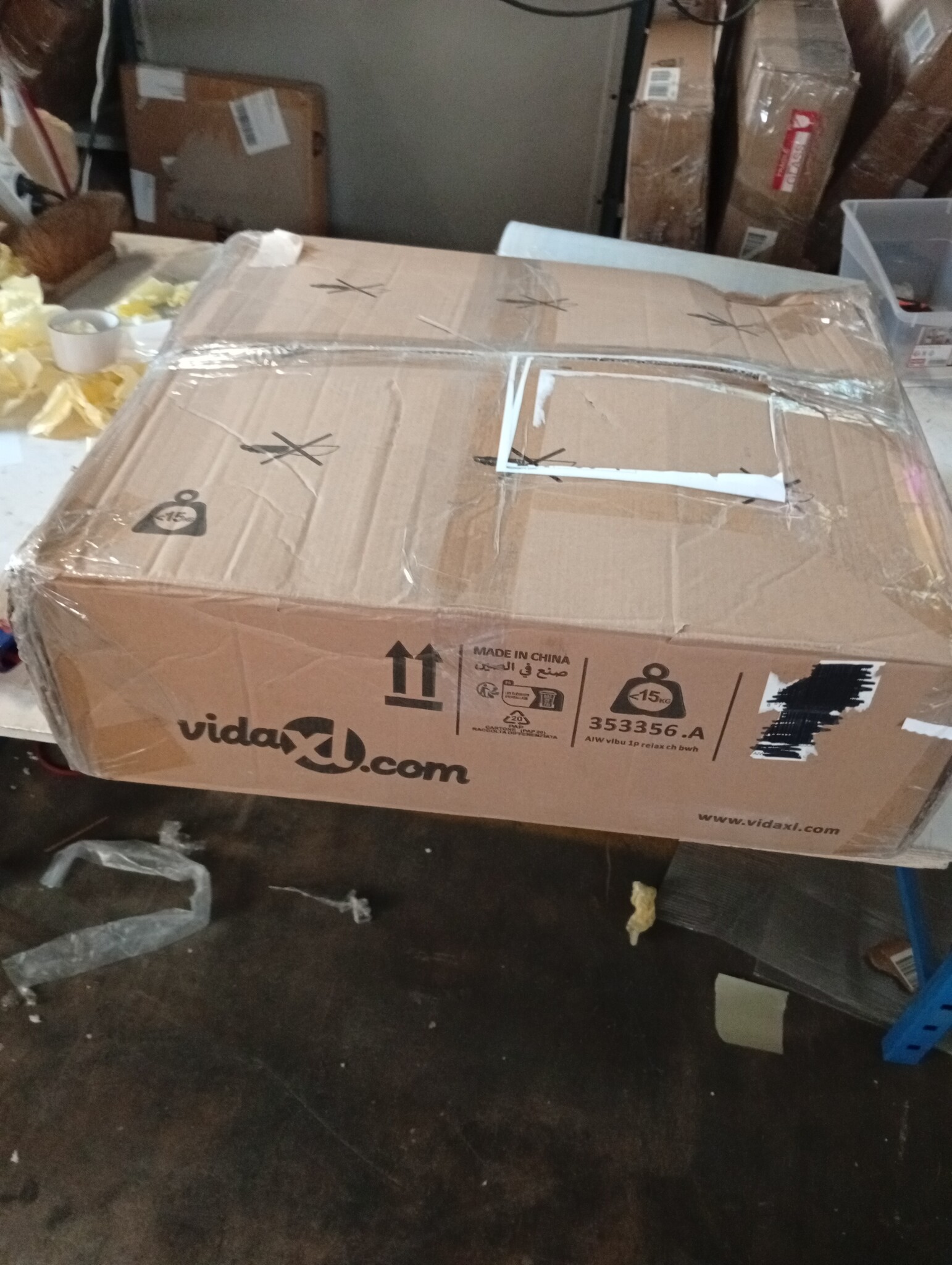 VidaXL Relaxstoel Fluweel Blauw - 59% Korting! (Met Kleine Schade)