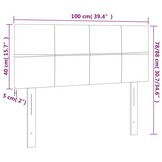 vidaXL Hoofdbord 100x5x78/88 cm Stof Donkergrijs - 41% Korting!