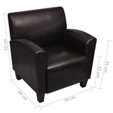 vidaXL Fauteuil Kunstleer Donkerbruin - 46% Korting! Laatste Stuk!
