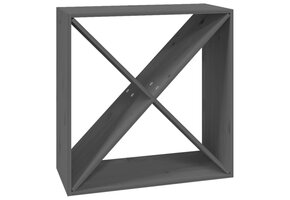 VidaXL Wijnkast Massief Grenenhout Grijs 62x25x62cm - 65% Korting!