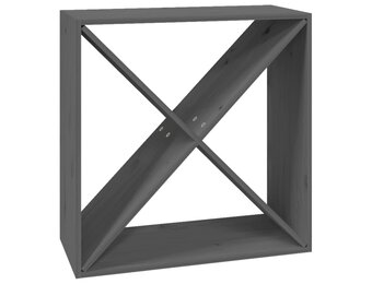 VidaXL Wijnkast Massief Grenenhout Grijs 62x25x62cm - 65% Korting!