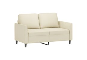 VidaXL Tweezitsbank Crème Kunstleer - 68% Korting! (Lichte Krasjes)