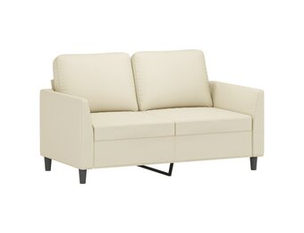 VidaXL Tweezitsbank Crème Kunstleer - 68% Korting! (Lichte Krasjes)