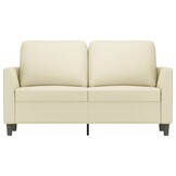 VidaXL Tweezitsbank Crème Kunstleer - 68% Korting! (Lichte Krasjes)