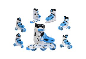 40% KORTING! Inline Skates/Schaatsen/Rolschaatsen Mt 26-29 Blauw - 4-in-1