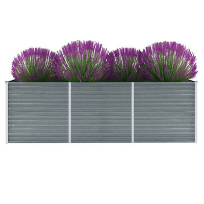 vidaXL Verhoogde Plantenbak 240x80x77 cm Grijs - 60% Korting!