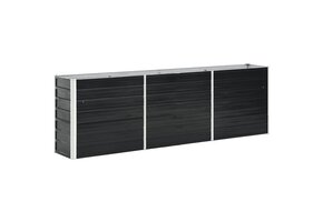 vidaXL Verhoogde Plantenbak 240x40x77cm Staal Antraciet - 35% Korting!