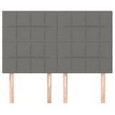 VidaXL Hoofdborden 2 st 72x5x78/88 cm Stof Donkergrijs - 73% Korting!