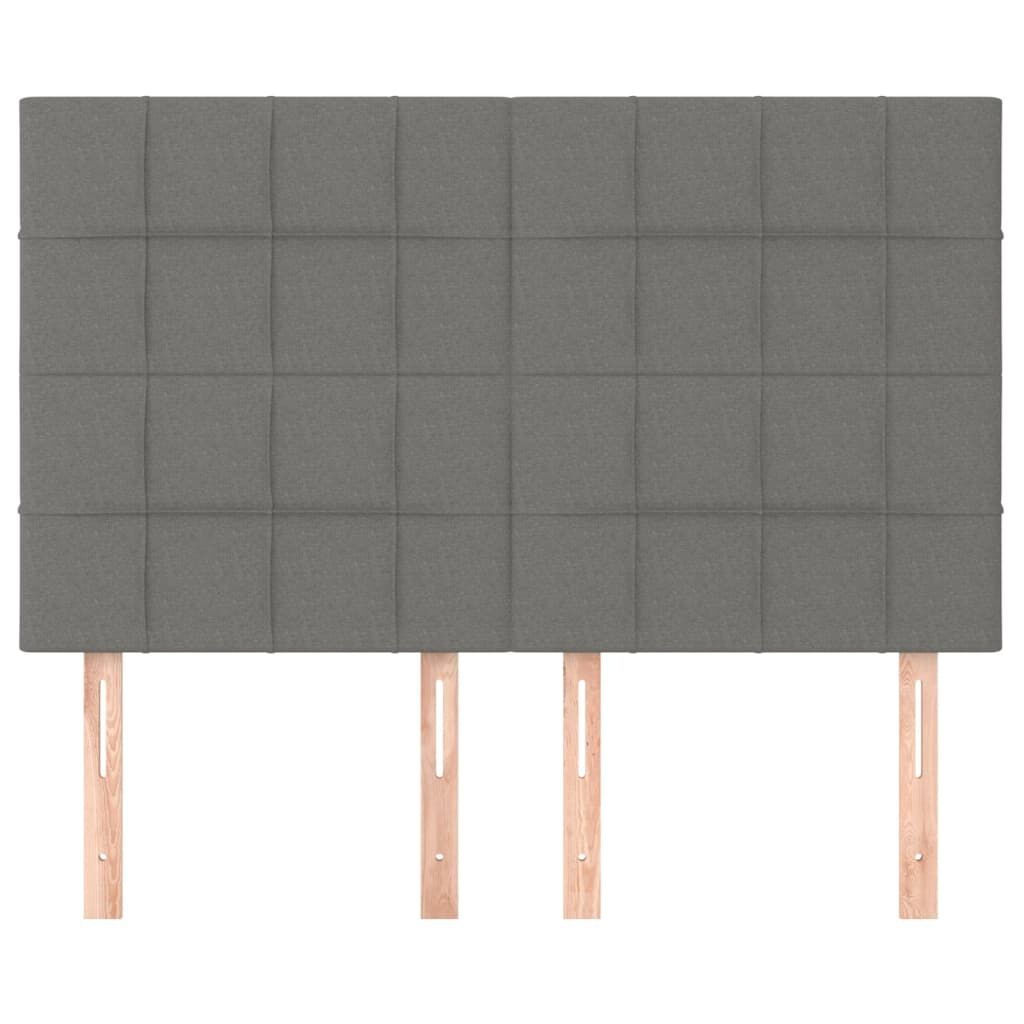 VidaXL Hoofdborden 2 st 72x5x78/88 cm Stof Donkergrijs - 73% Korting!