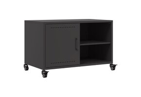 VidaXL TV-meubel Staal Zwart - 35% Korting! Slechts 1 Stuk!