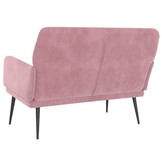 vidaXL Bankje Fluweel Roze - 55% Korting! Compact & Comfortabel (108x79x79cm)