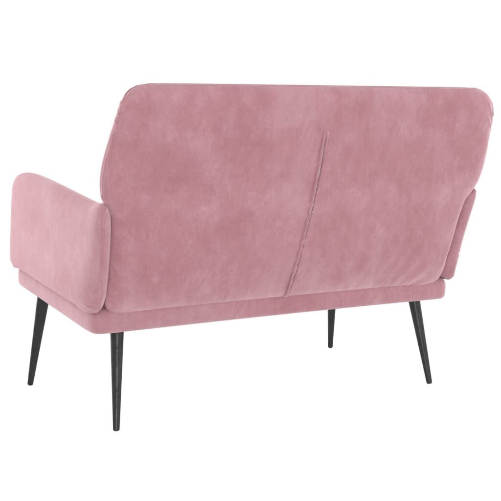 vidaXL Bankje Fluweel Roze - 55% Korting! Compact & Comfortabel (108x79x79cm)
