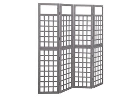 vidaXL Kamerscherm/Trellis - 161x180cm Vurenhout Grijs - 55% Korting!