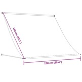 VidaXL Uittrekbare Luifel Crème 250x150cm - 40% Korting! (Geretourneerd)