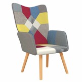 VidaXL Relaxstoel Patchwork Stof - 40% Korting! Zo goed als nieuw!