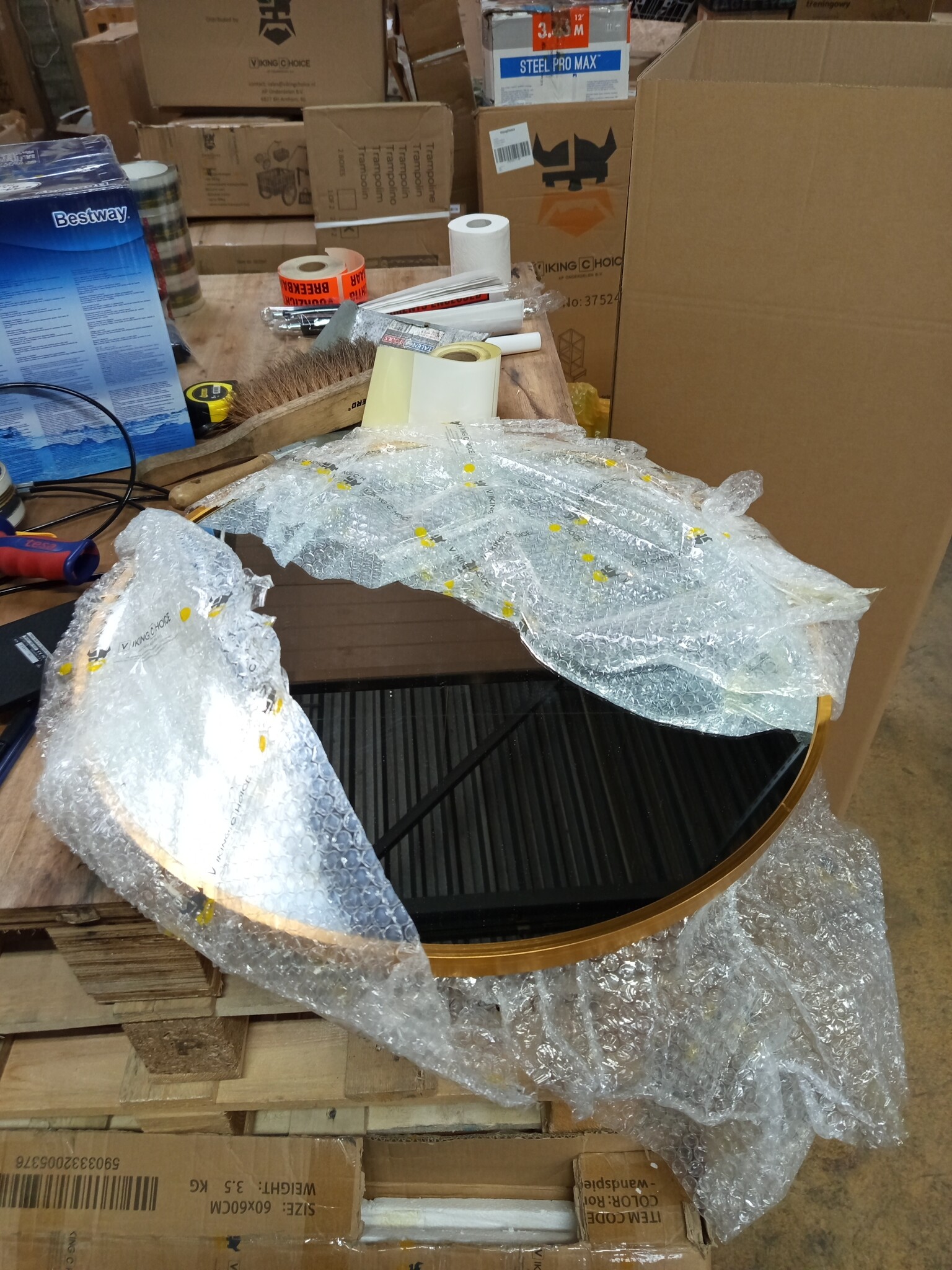 Ronde Wandspiegel Ø 60cm Goud - Nu met 40% Korting!