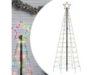 VidaXL LED Kerstboom 180cm, 220 Kleurrijke LEDs - 35% Korting!