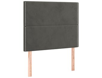 vidaXL Hoofdborden 2 st 100x5x78/88 cm fluweel donkergrijs