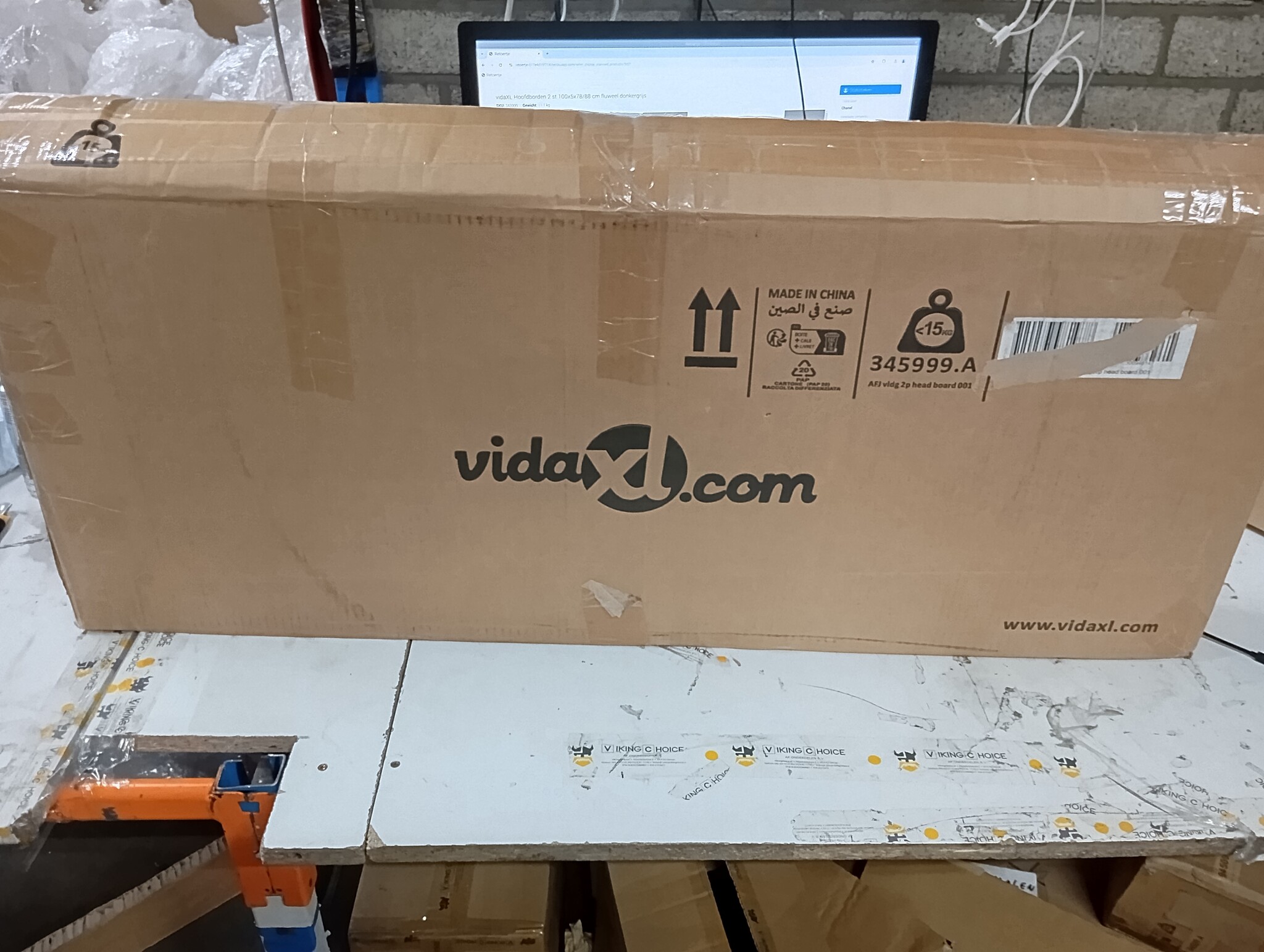 vidaXL Hoofdborden 2 st 100x5x78/88 cm fluweel donkergrijs