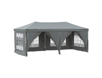 vidaXL Partytent 3x6m Antraciet - 40% Korting! Inklapbaar & Waterafstotend