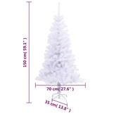 vidaXL Kerstboom 150cm Wit - 380 Takken - NU 35% KORTING!