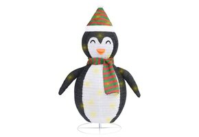VidaXL Kerstpinguïn LED 120cm Luxe Stof - 35% Korting! Uniek!