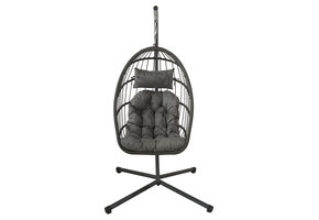 Inklapbare Egg Chair Hangstoel - Grijs | 59% Korting | Nog 1 Stuk!
