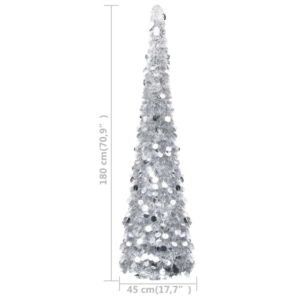 vidaXL Pop-up Kunstkerstboom 180cm Zilver - 35% Korting!