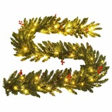 VidaXL Kerstboomset (2 bomen) met Krans & Guirlande - 35% Korting!