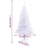 vidaXL Kunstkerstboom Wit 150cm (380 takken) - NU 35% KORTING!