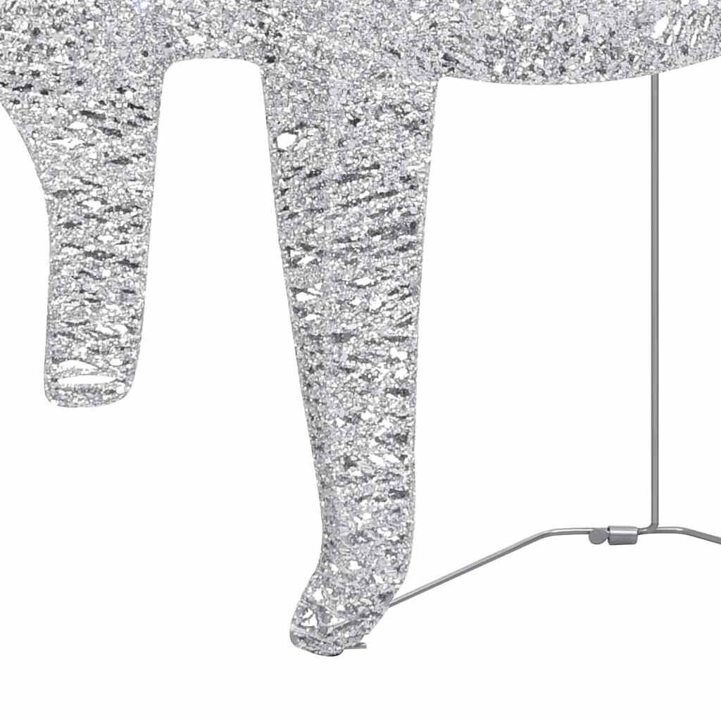 VidaXL Kerstdecoratie Rendieren & Slee 60 LED's - Zilverkleurig | 35% Korting!