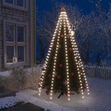 VidaXL Kerstboomverlichting 300 LED Koudwit 300cm - 35% Korting! Ongebruikt