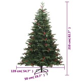 VidaXL Kunstkerstboom 210cm met Dennenappels & Bessen - 35% Korting!