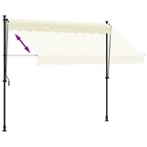 vidaXL Uittrekbare Luifel 250x150 cm Crème - 51% Korting!