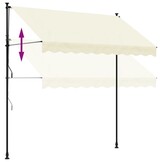 vidaXL Uittrekbare Luifel 250x150 cm Crème - 51% Korting!
