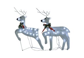 VidaXL Kerstrendieren 2 st. 40 LED Wit - 35% Korting!