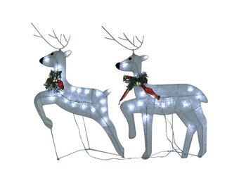 VidaXL Kerstrendieren 2 st. 40 LED Wit - 35% Korting!
