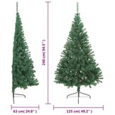 VidaXL Kunstkerstboom Half 240cm Groen PVC | 35% Korting! | Nieuw!