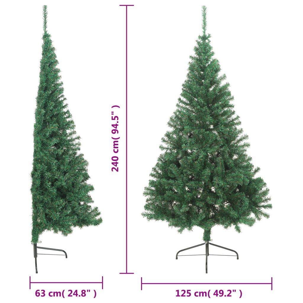 VidaXL Kunstkerstboom Half 240cm Groen PVC | 35% Korting! | Nieuw!