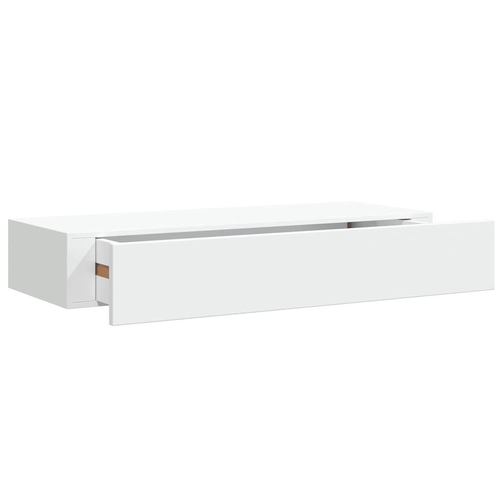 vidaXL Wandschappen met lade (2 st) - MDF wit - 40% Korting!