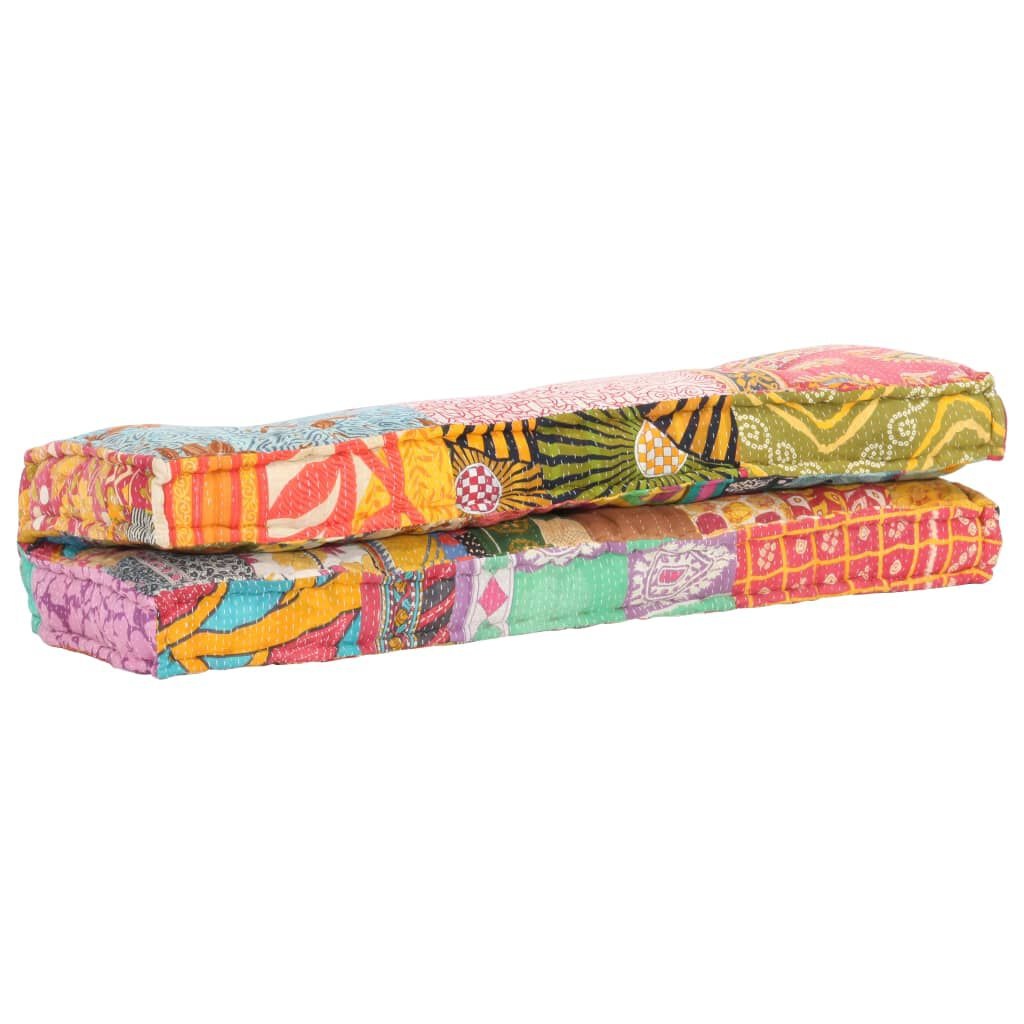 vidaXL Bankkussen pallet stof patchwork meerkleurig
