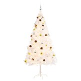 VidaXL Kunstkerstboom Wit 180cm met LED & Kerstballen - 35% Korting!
