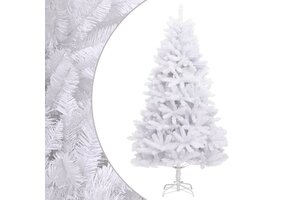VidaXL Kunstkerstboom Wit 240cm - 40% Korting! Gescharnierd