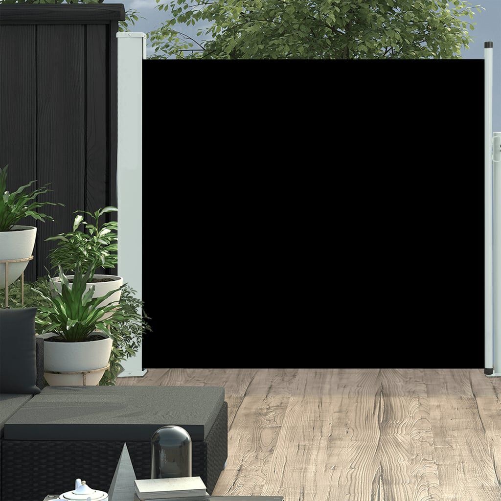 vidaXL Uittrekbaar Tuinscherm 170x300cm Zwart - 46% Korting!