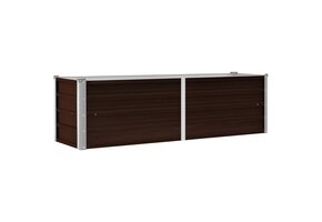 VidaXL Verhoogde Plantenbak 160x40x45cm | 56% Korting | Gegalvaniseerd Staal Bruin