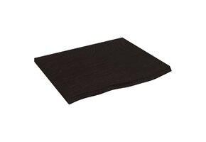 vidaXL Wastafelblad Massief Hout Donkerbruin - 61% Korting!