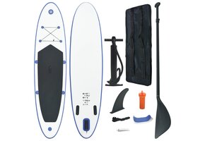 vidaXL Opblaasbaar SUP Board Blauw/Wit - 59% Korting! Direct Leverbaar!