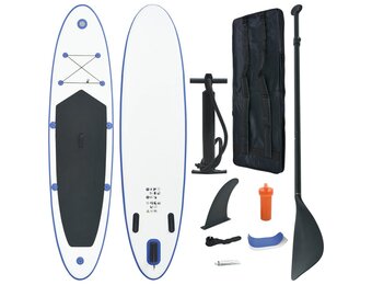 vidaXL Stand-up paddleboard opblaasbaar blauw en wit