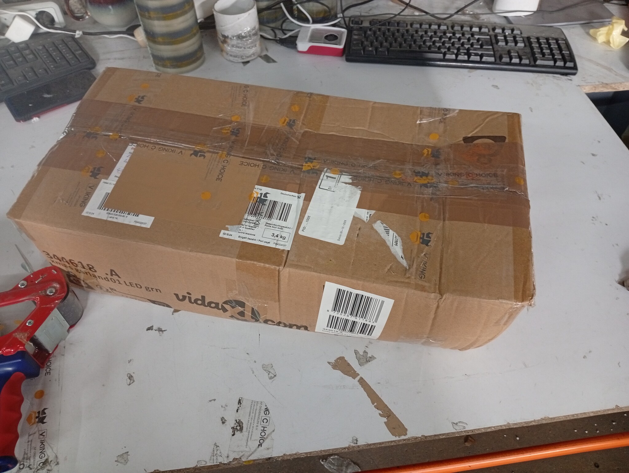 vidaXL Kerstslinger met LED-lampjes 10 m