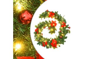 Kerstslinger vidaXL met LED 2,7m PVC Groen/Rood - 40% Korting!